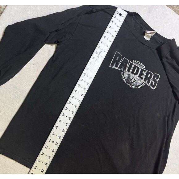 Y2K 2003 Oakland Raiders Long Sleeve T Shirt XL Arm Sleeve Print NFL Licensed - Picture 7 of 7